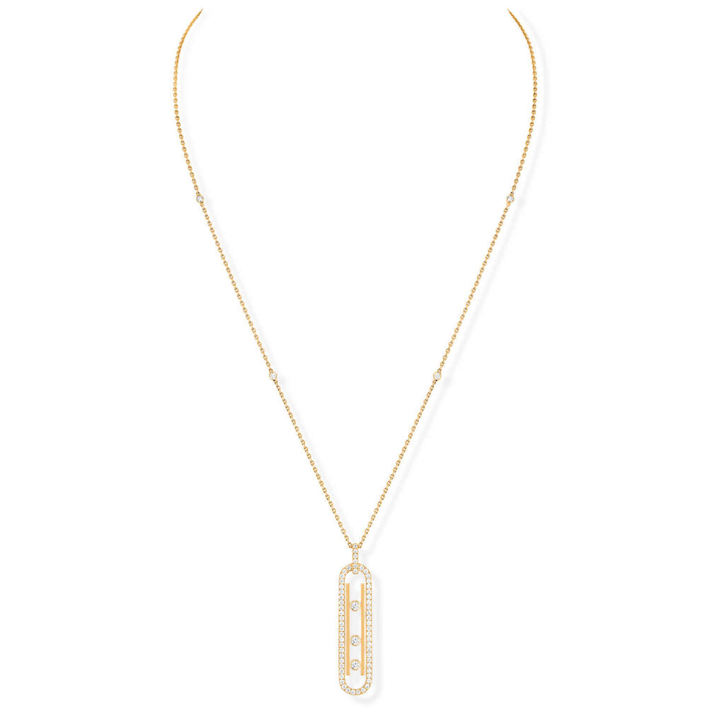 Messika Move 10th Birthday 18ct Yellow Gold 0.74ct Diamonds Necklace image number 1
