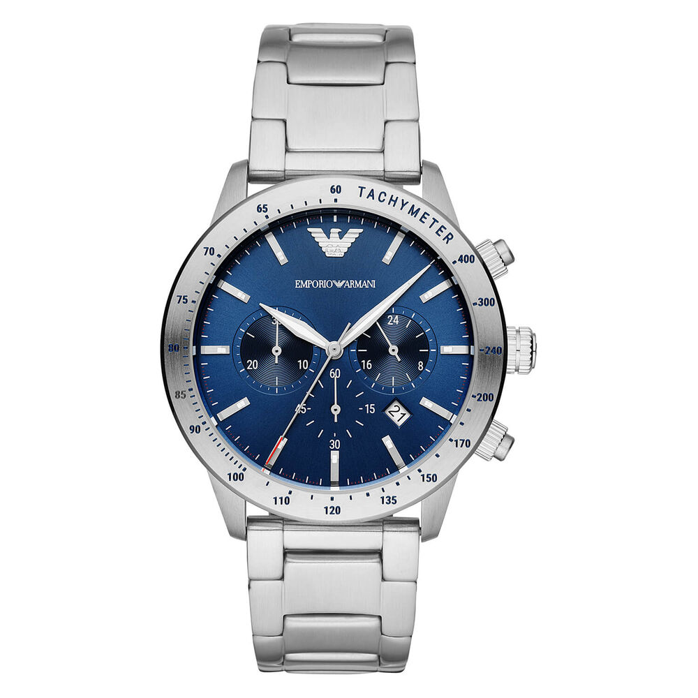 Emporio Armani Mario Mens Quartz Stainless Steel Case Watch image number 0