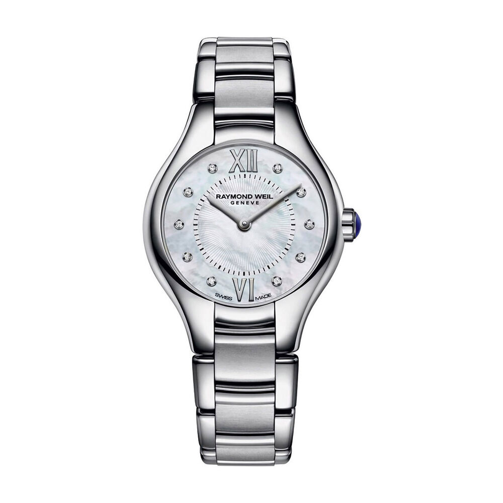 Raymond Weil Noemia ladies' diamond dot mother of pearl dial stainless steel bracelet watch image number 0