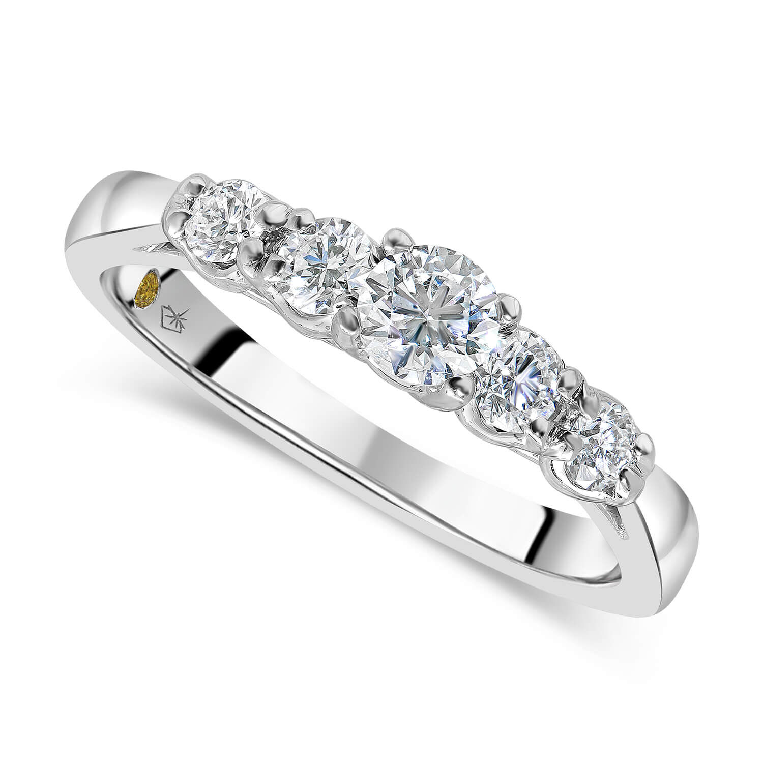 Diamond five stone ring clearance