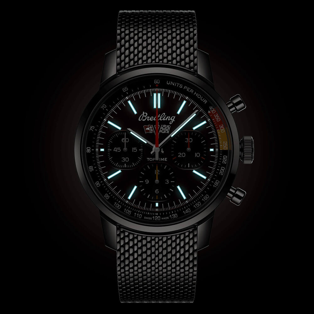 Breitling Top Time B01 41mm Chronograph Corvette Red Dial Bracelet Watch image number 4