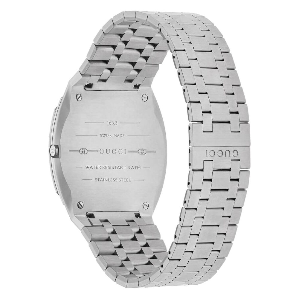 GUCCI 25H 38mm Turquoised Dial Ocean Blue Glass Steel Bracelet Watch image number 1