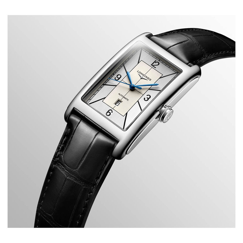 Longines Elegance DolceVita 28.2x47mm Silver Steel Case Black Watch