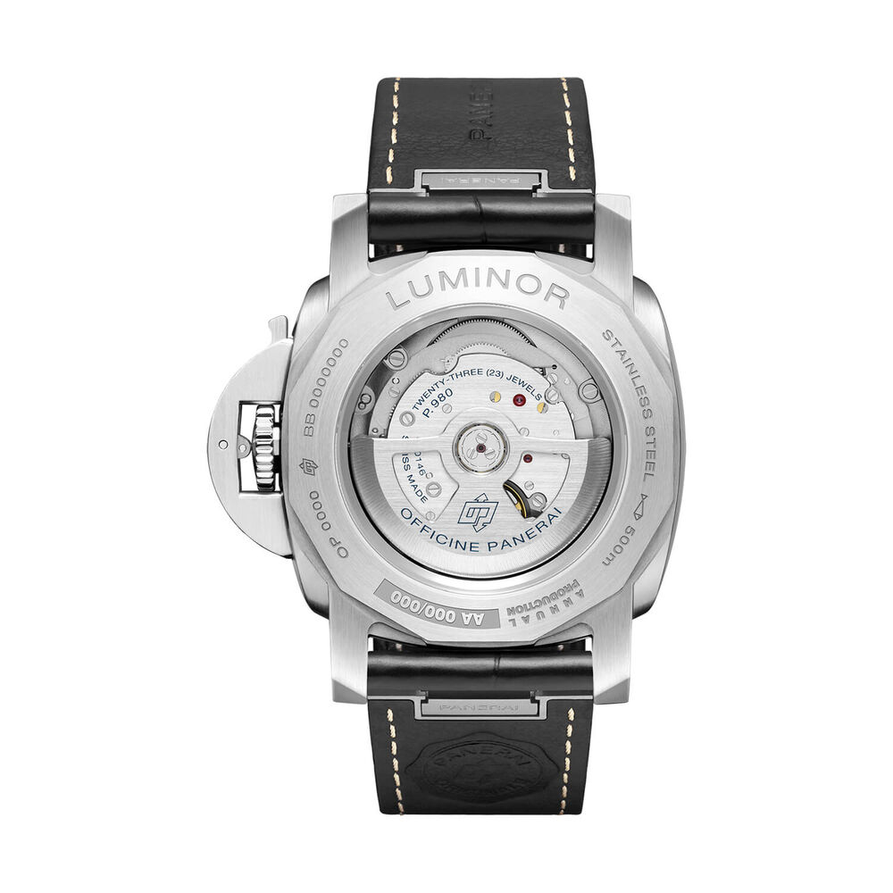 Panerai Luminor Marina 44mm Black Dial Leather Strap Watch image number 4