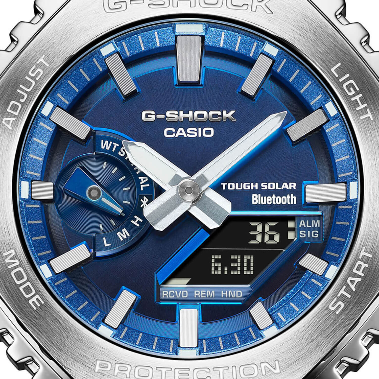 G-SHOCK Full Metal 49.8mm Blue Dial Steel Bracelet Watch
