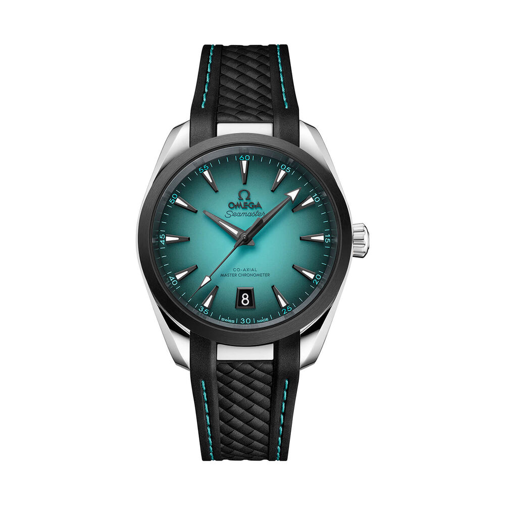 OMEGA Seamaster Aqua Terra 150M 38mm Turquoise Dial Rubber Strap Watch