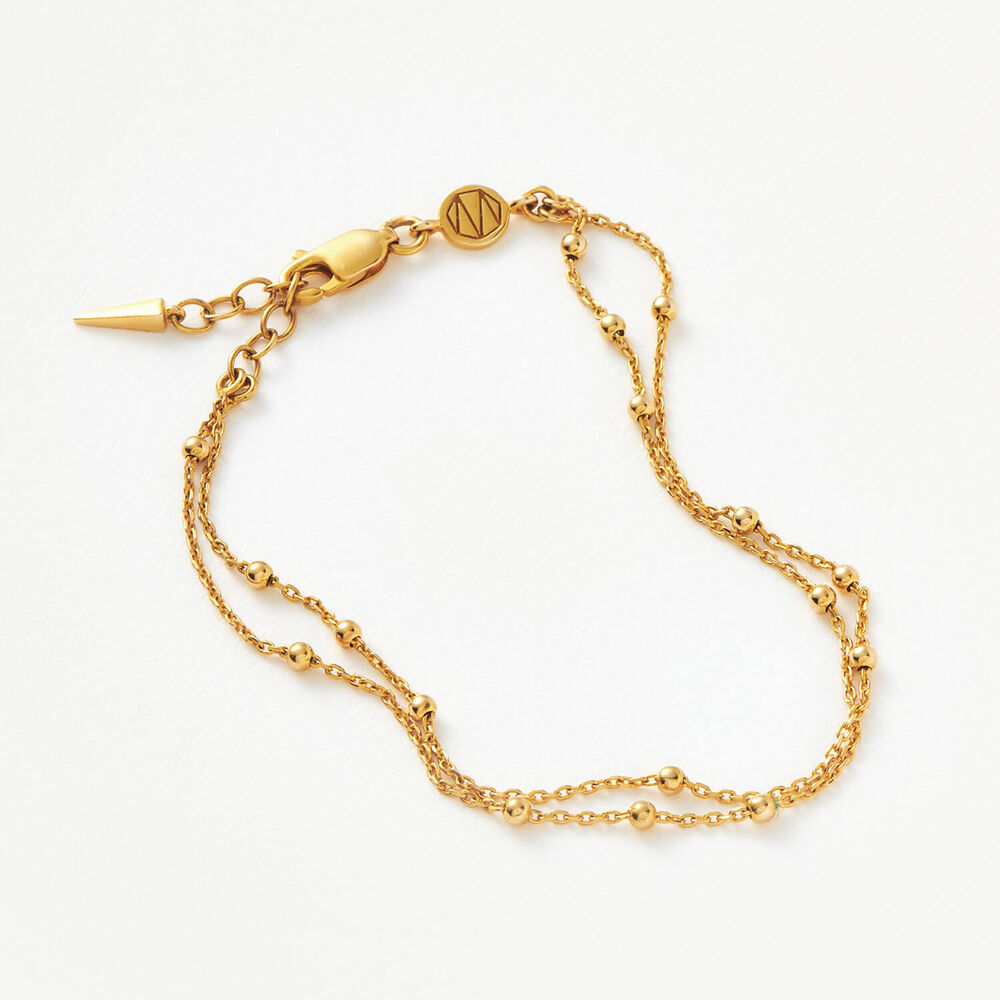 Missoma 18ct Gold Vermeil Sterling Silver Double Chain Bracelet