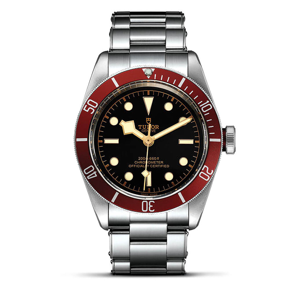 TUDOR Heritage Black Bay 41mm Burgundy Bezel Steel Men's Watch