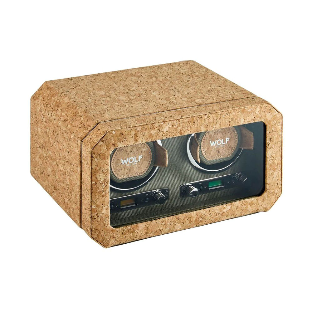 WOLF Cortica Natural Cork Double Watch Winder