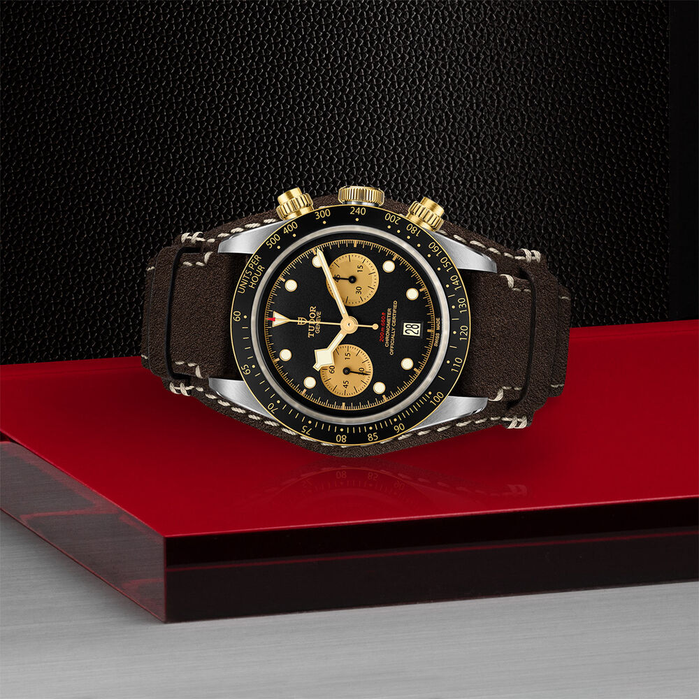 Pre-Owned TUDOR Black Bay S&G Chrono 41mm Black Dial Brown Leather Strap Watch image number 2