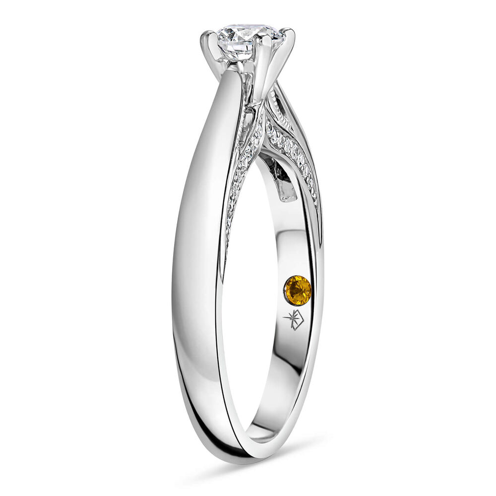 Northern Star 0.55ct Diamond 18ct White Gold Four Claw Solitaire Ring