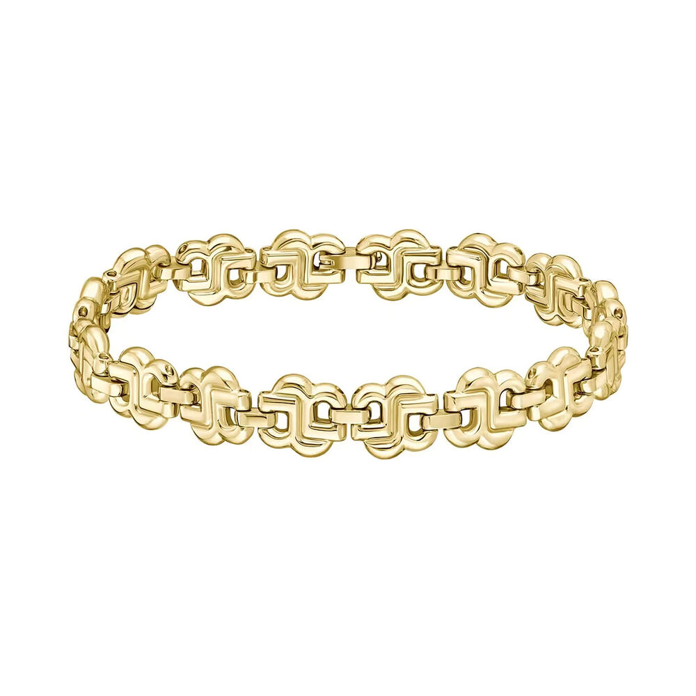 BOSS Double B Monogram Gold Tone Steel Bracelet image number 0