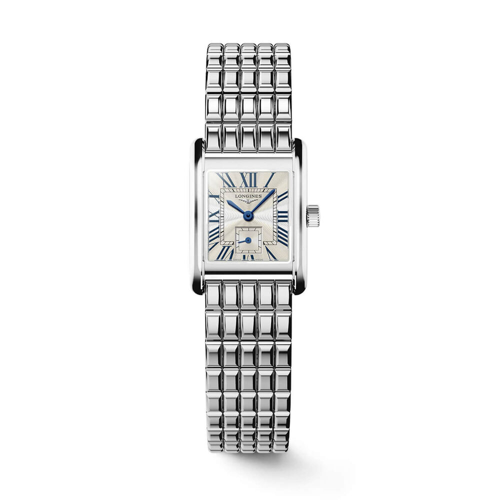 Longines MiniDolcevita 2023 29 X 21.50mm Silver "flinqué" Dial Steel Bracelet Watch image number 0