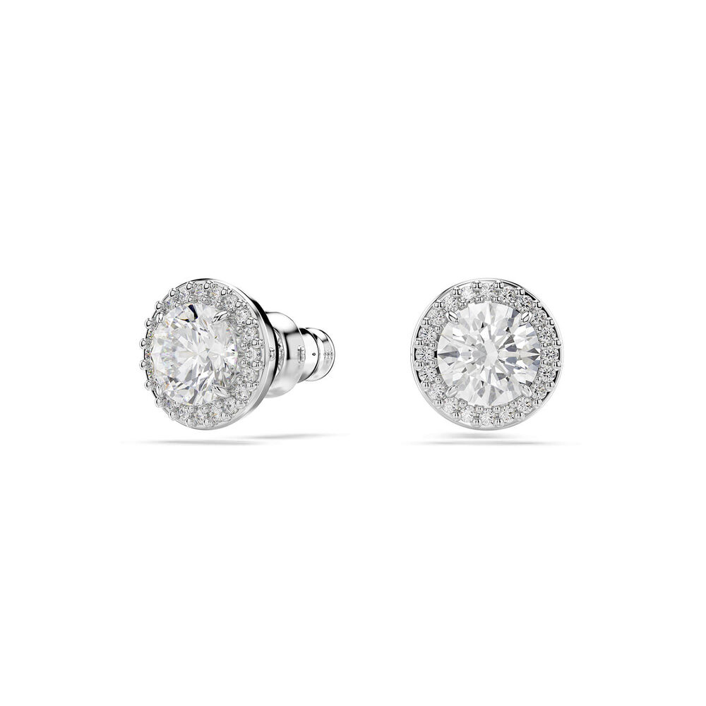 Swarovski Una Angelic Cubic Zirconia Rhodium Plated Stud Earrings