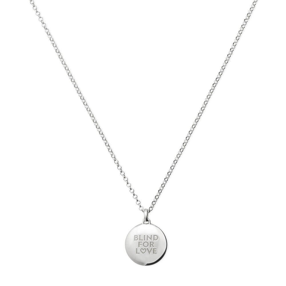 Gucci Blind for Love Silver Round Pendant Necklace