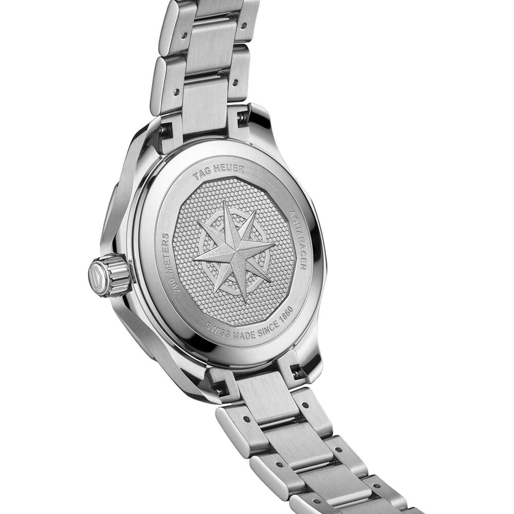 TAG Heuer Aquaracer Professional 200 Solargraph 34mm White MOP Dial Steel Bracelet Watch image number 3