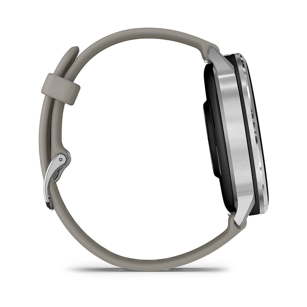 Garmin Venu 4 45mm Silver Bezel Silver Grey Silicone Strap Watch image number 6