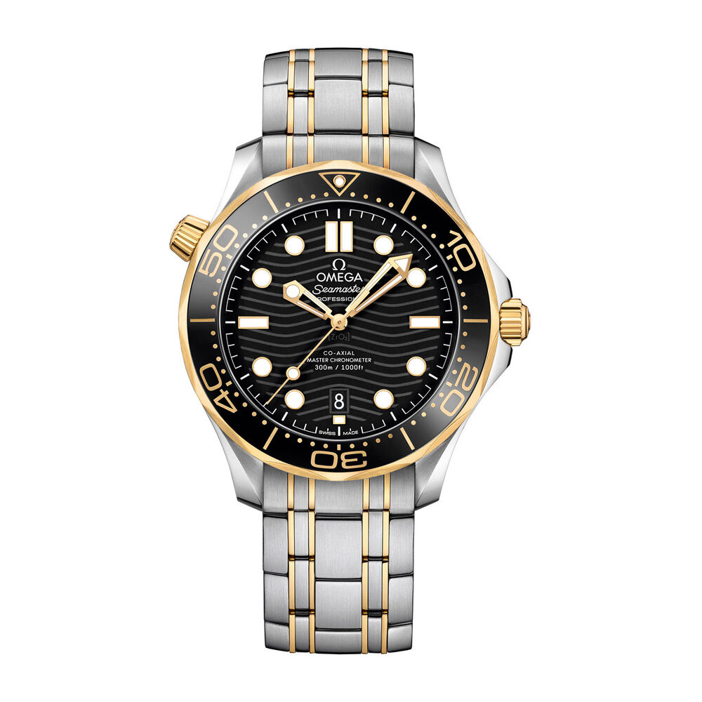 Omega Seamaster Black Dial Steel and Gold Men's Watch