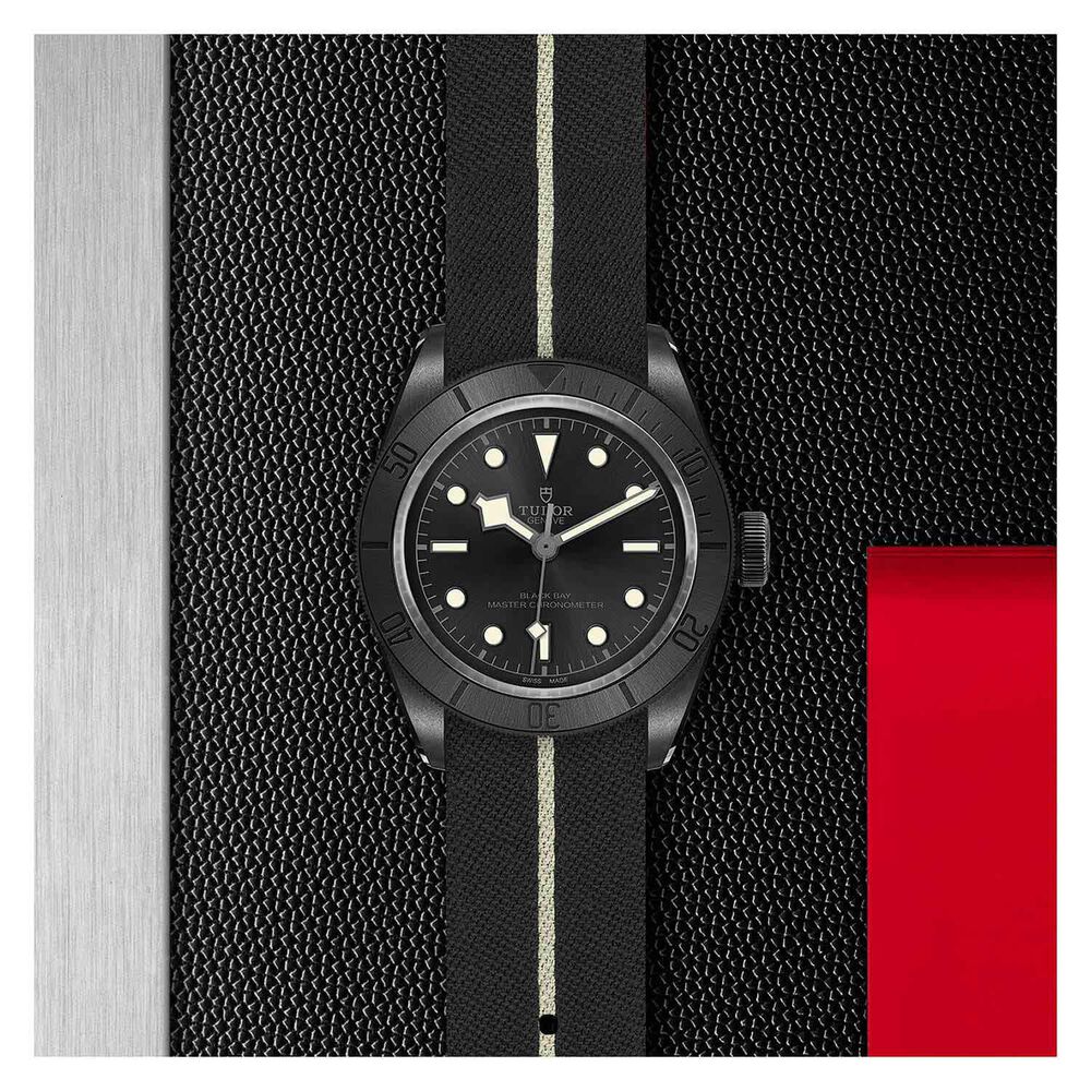 TUDOR Bay Ceramic 41mm Dial PVD & Ceramic Case Leather & Rubber Strap Watch image number 4