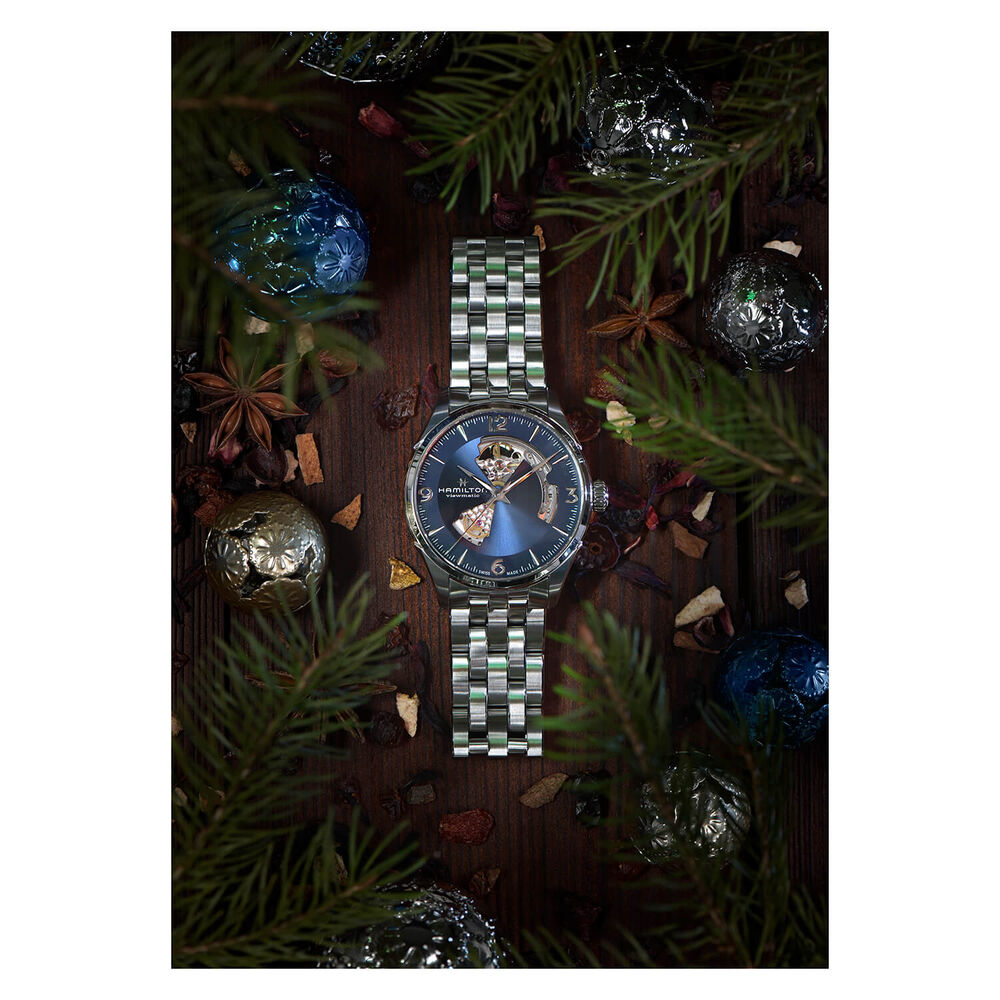 Hamilton Jazzmaster Open Heart Auto 41mm Blue Steel Case Watch image number 2