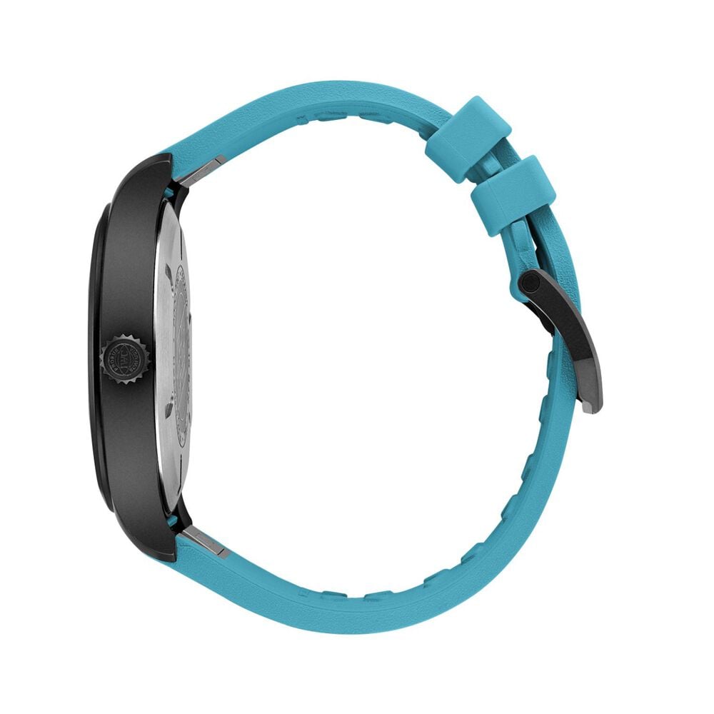 IWC Schaffhausen Pilot&rsquo;s Automatic 41 George Russel Black Dial Blue Rubber Strap Watch image number 4