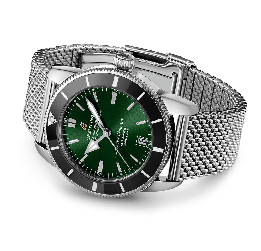 Breitling Superocean Heritage B20 Automatic 42mm Green Dial Steel Case Bracelet Watch image number 2