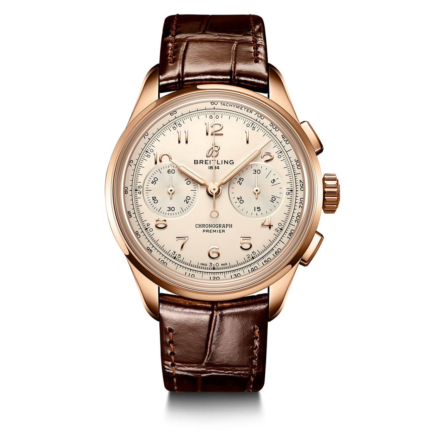 Breitling Premier Heritage 40mm 18ct Case White Dial Watch