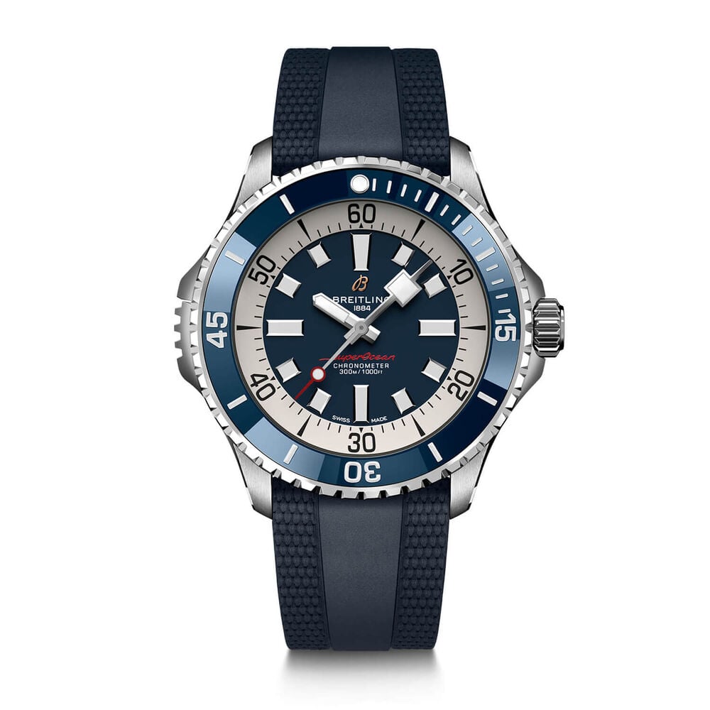 Breitling Superocean Automatic 46 Blue Dial Strap Watch