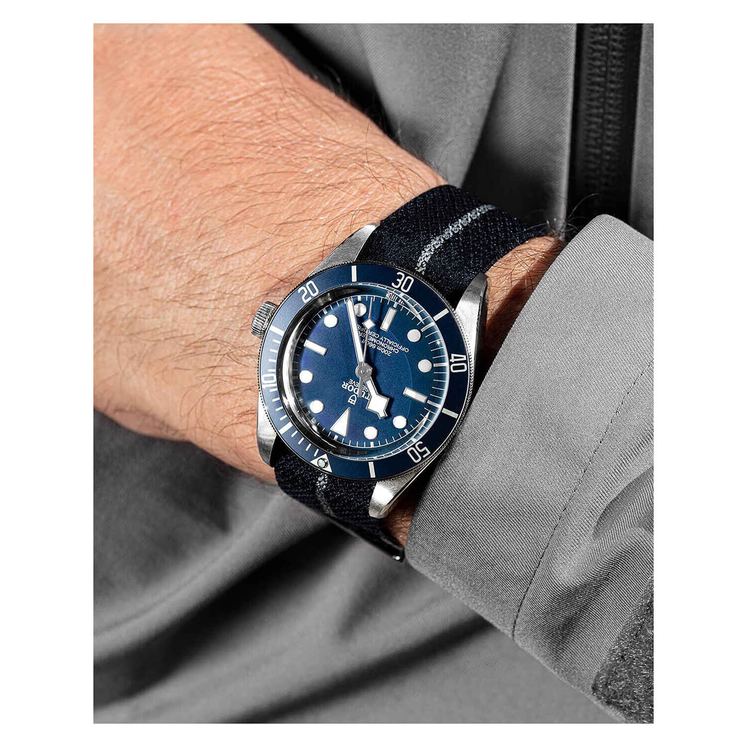 Tudor black bay hotsell fabric strap for sale