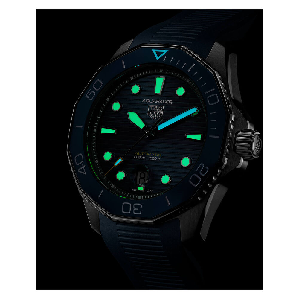 TAG Heuer Aquaracer Professional 300 Dial Bezel Steel Case Rubber Strap Watch image number 6