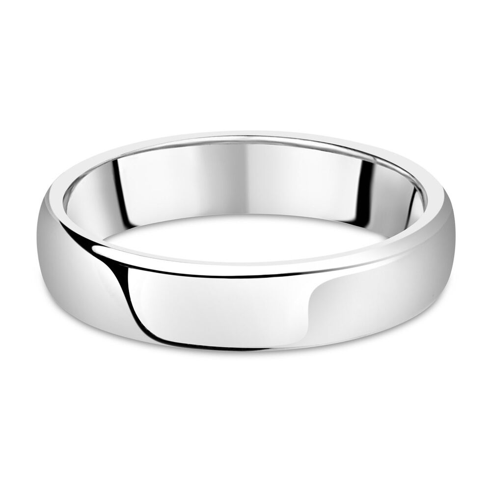 Titanium Plain 5mm Men's Ring image number 4