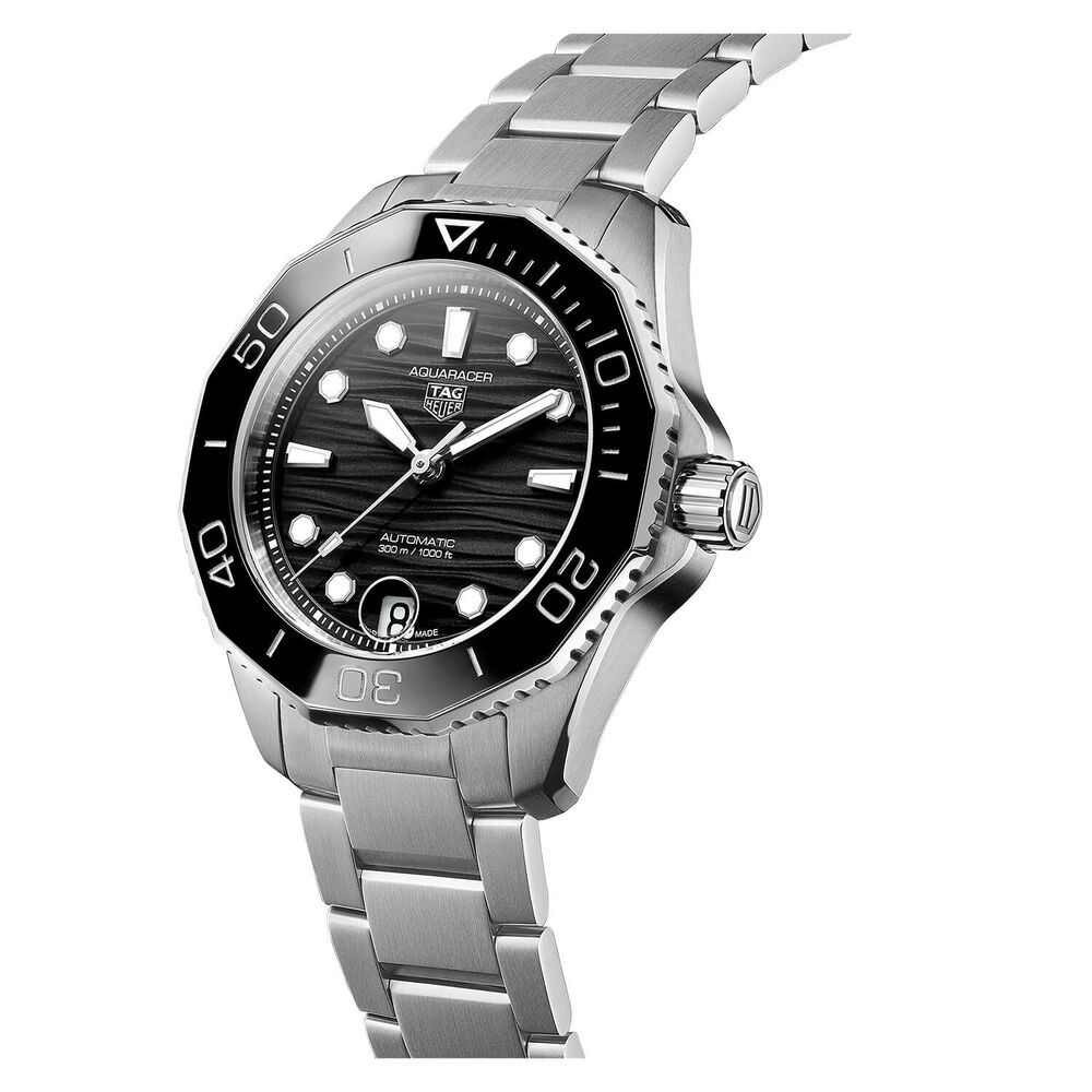TAG Heuer Aquaracer 36mm Black Black Bezel Steel Case Bracelet Watch