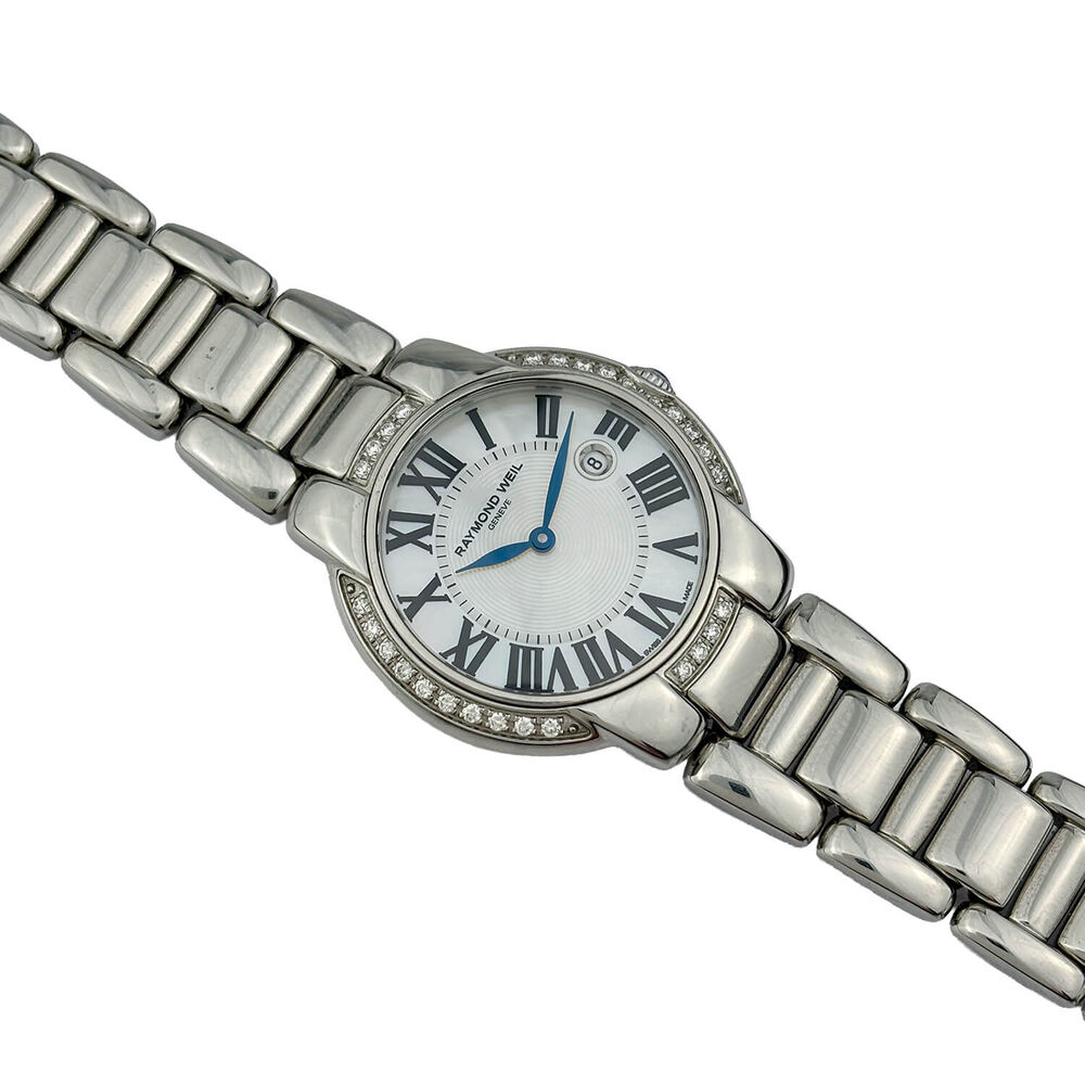 Pre-Owned Raymond Weil Jasmine Quartz 29mm White Dial Steel Bracelet Watch image number 1
