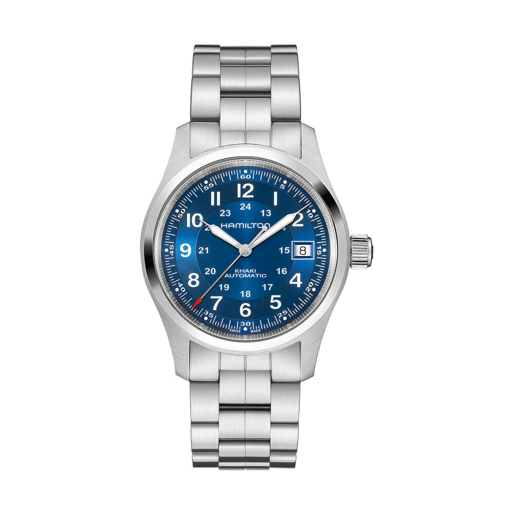 Hamilton Khaki Field 38mm Blue Dial Stainless Steel Bracelet Watch
