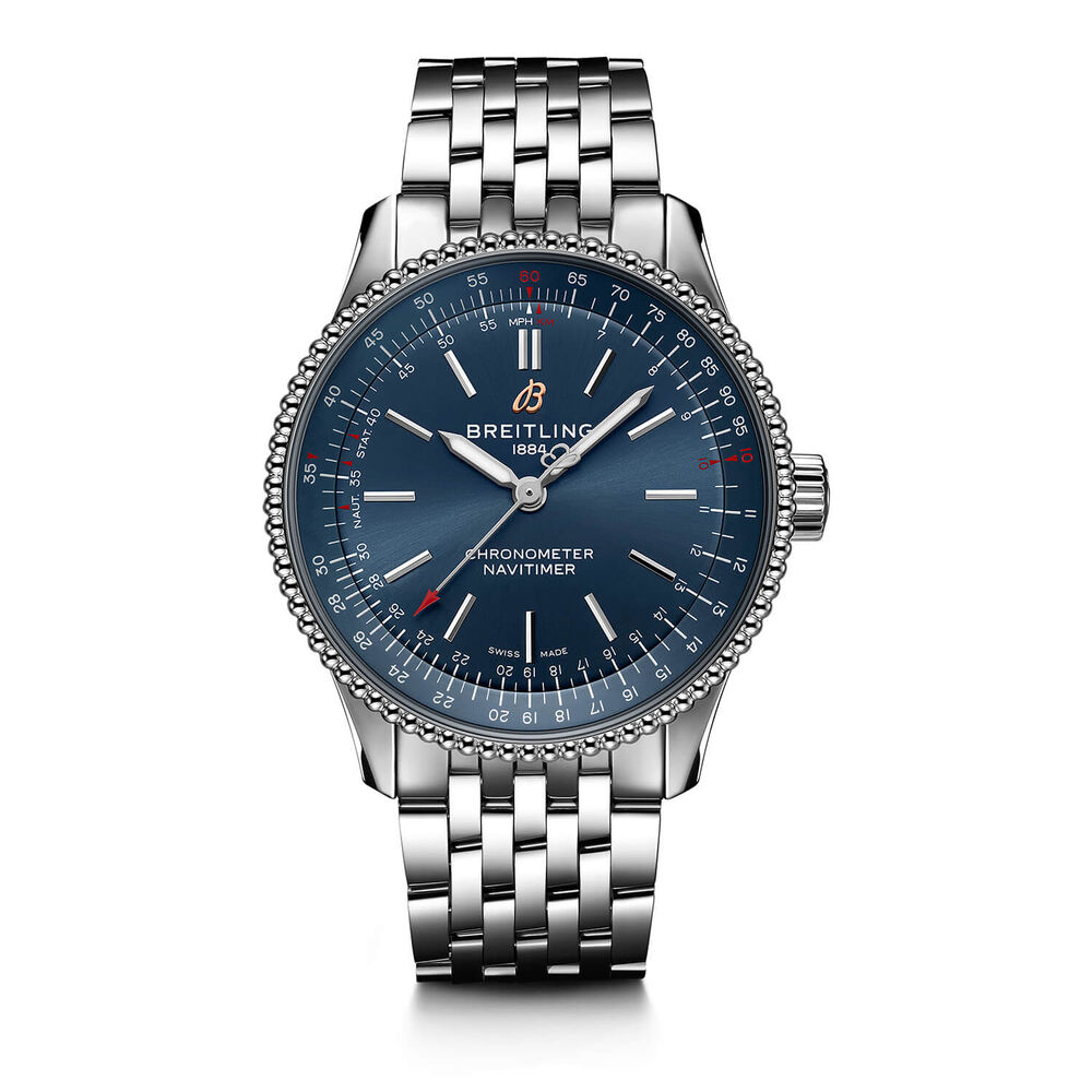 Breitling Navitimer 35mm Chronometer Caliber 17 Blue Steel Watch image number 0