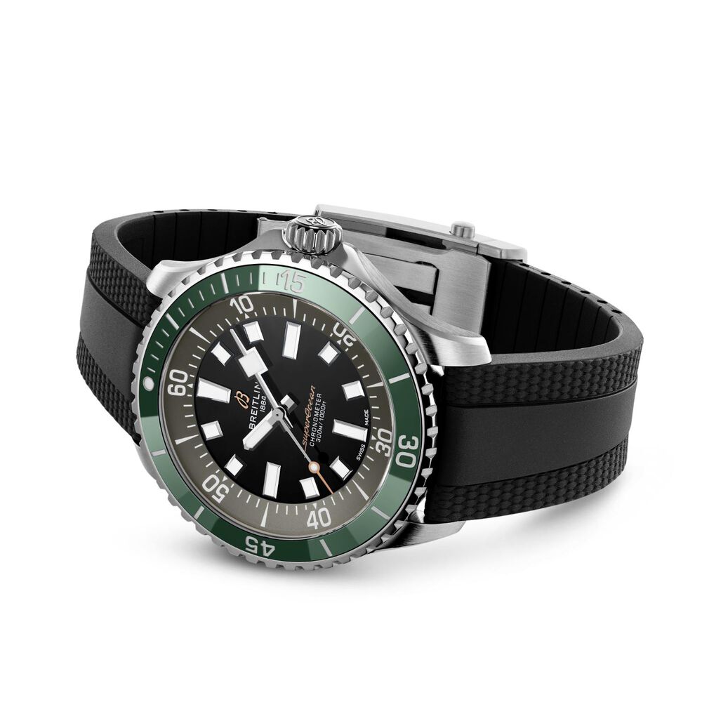 Breitling Superocean Auto 44 UK Limited Edition Black Dial & Rubber Strap Watch image number 2