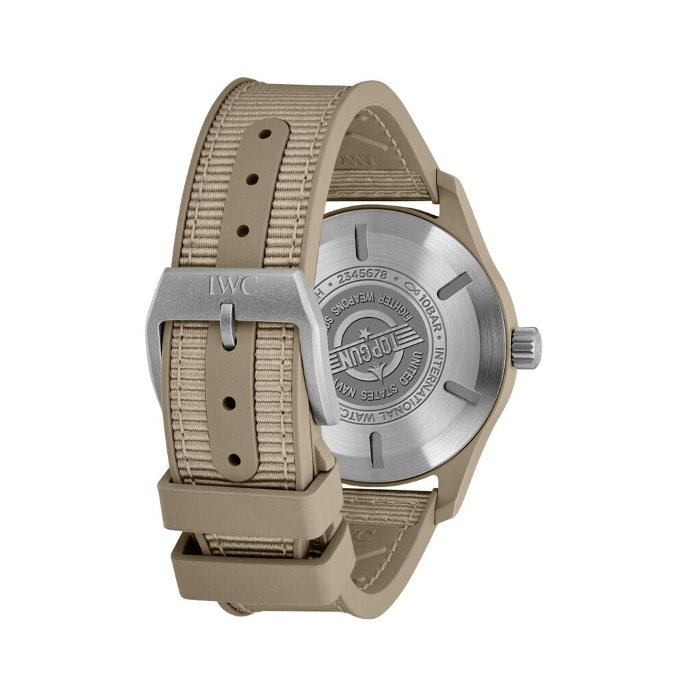 IWC Schaffhausen Pilot's Top Gun Mojave Desert 41mm Dial Rubber Strap Watch image number 2