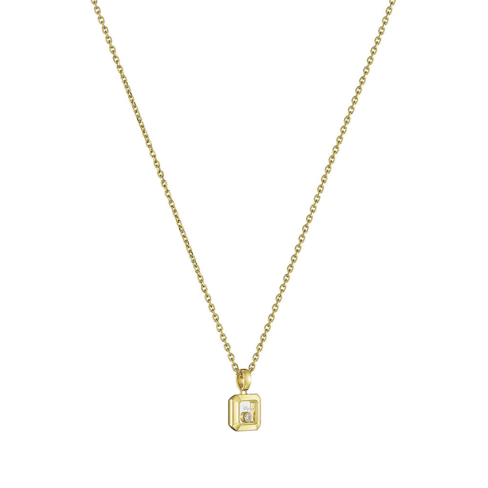 Chopard Happy Diamonds Icons 18ct Yellow Gold 0.05ct Diamond Square Pendant image number 1