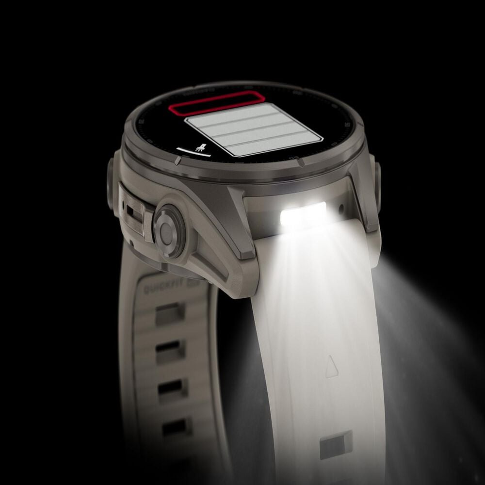 Garmin fenix 9 43mm Titanium Fog Grey Silicone Strap Watch