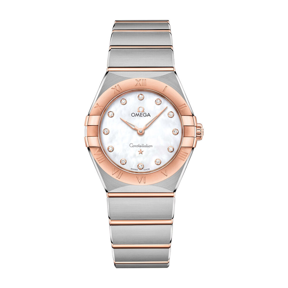 Omega Constellation Rose Gold Diamond Dial 28mm Ladies' Watch