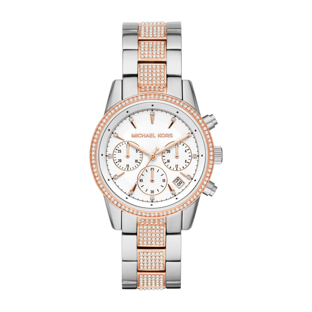 Michael Kors Ritz Two Tone & Crystal 37mm Ladies' Watch