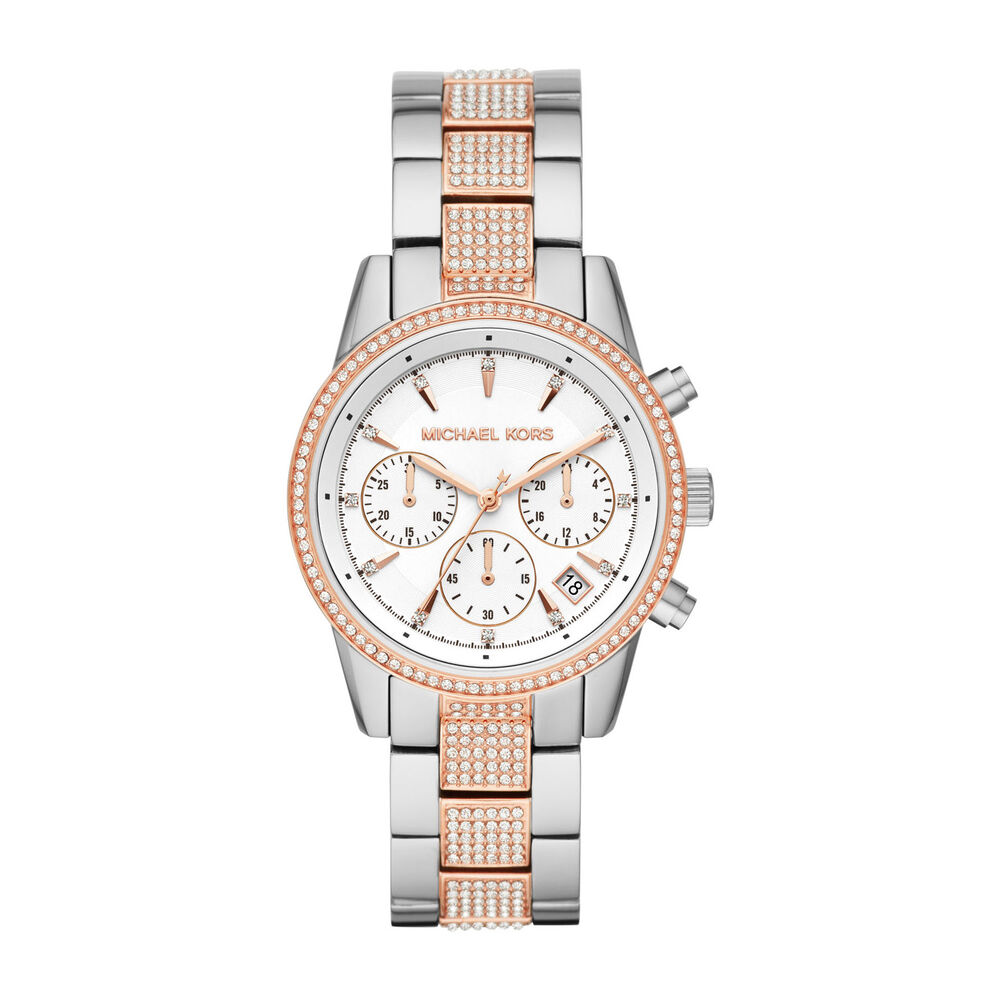 Michael Kors Ritz Two Tone & Crystal 37mm Ladies' Watch image number 0