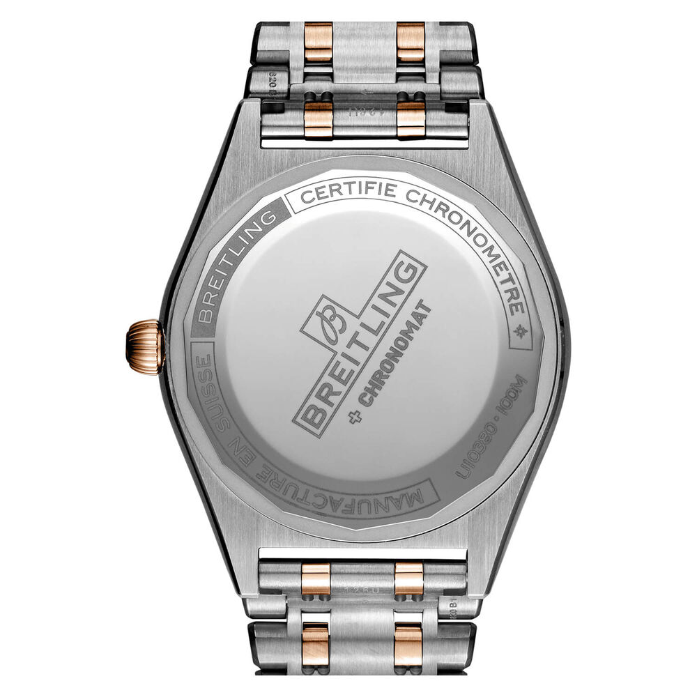 Breitling Chronomat 36mm White Diamond Steel Rose Gold Watch image number 3