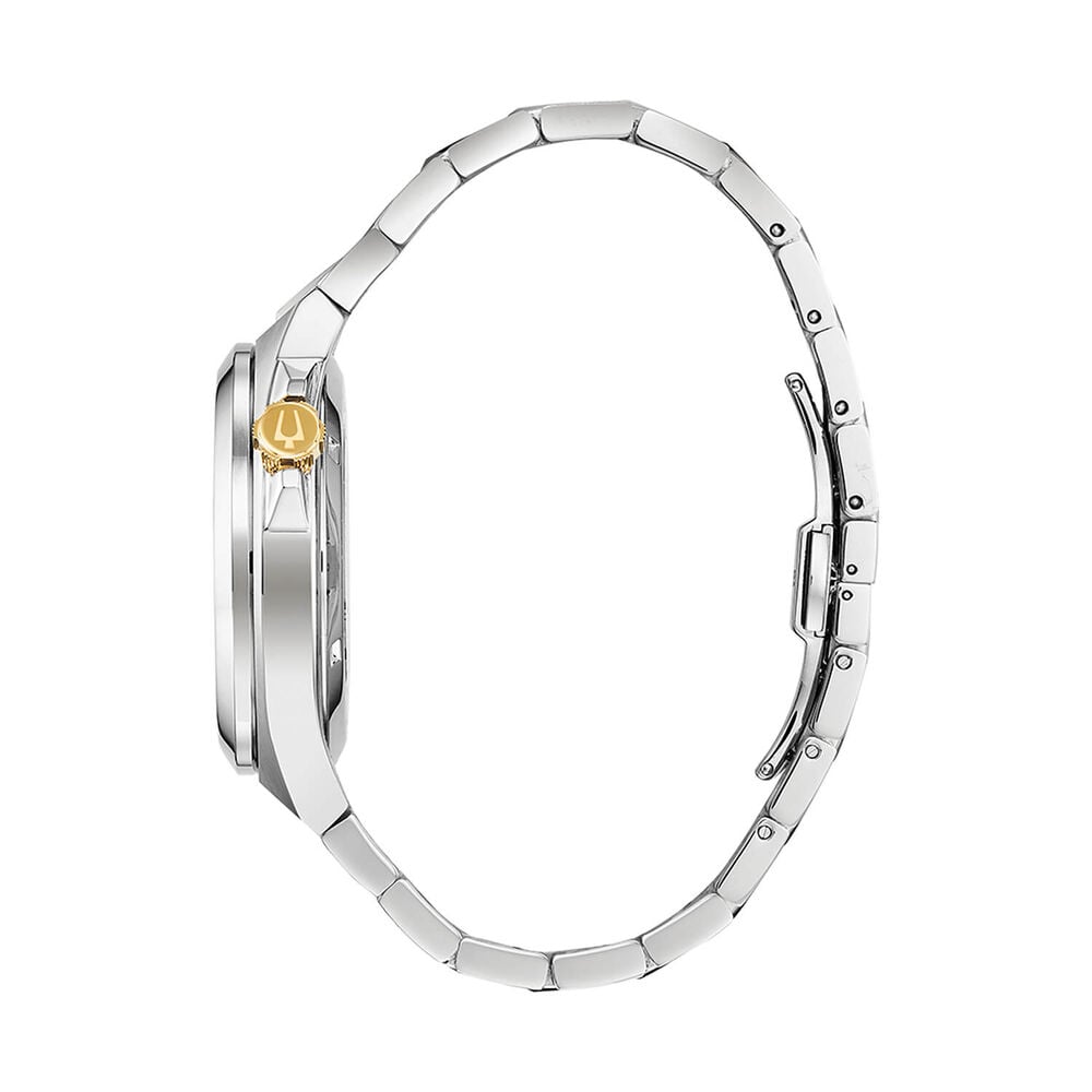 Bulova Maquina Skeleton 46mm Black Dial Steel Bracelet Watch image number 2