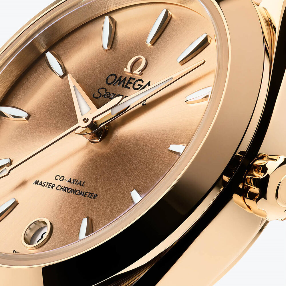 OMEGA Aqua Terra 150M 30mm Gold Dial Moonshine™ Gold Bracelet Watch