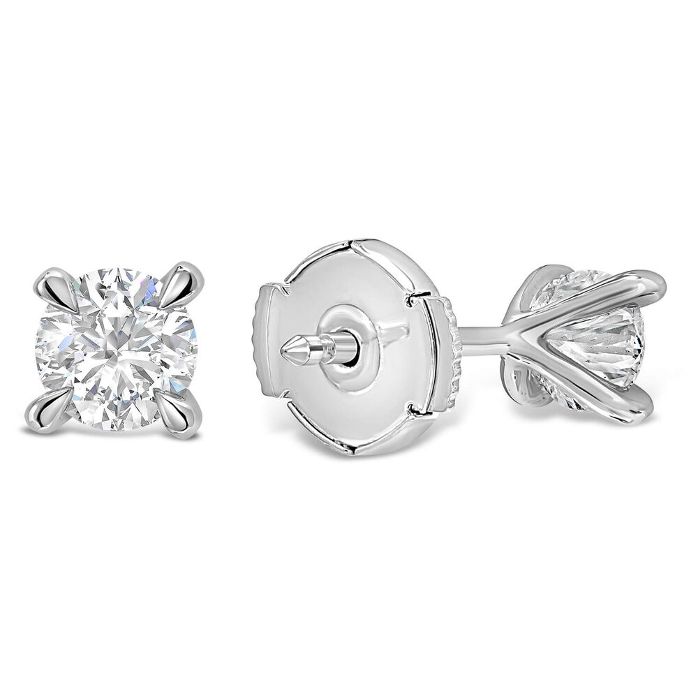 18ct White Gold 0.50ct Amia Diamond Earrings image number 2