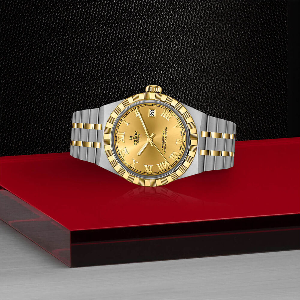 TUDOR Royal 36mm Champagne Dial Stainless Steel & Yellow Gold Bracelet Watch