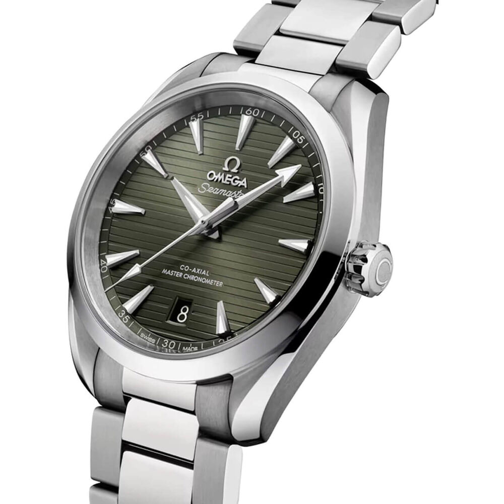 OMEGA Seamaster Aqua Terra 150M 38mm Green Dial Steel Bracelet Watch image number 1