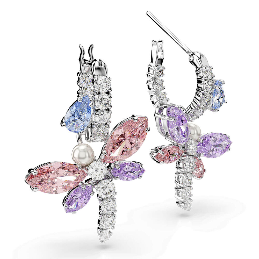 Swarovski x Ariana Grande Multicoloured Crystals & Cubic Zirconia Dragonfly Drop Earrings
