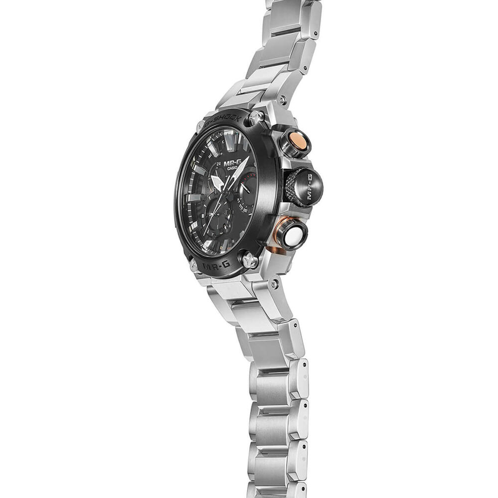 G-SHOCK MR-G 54.7mm Black Dial Silver Titanium Bracelet Watch image number 6